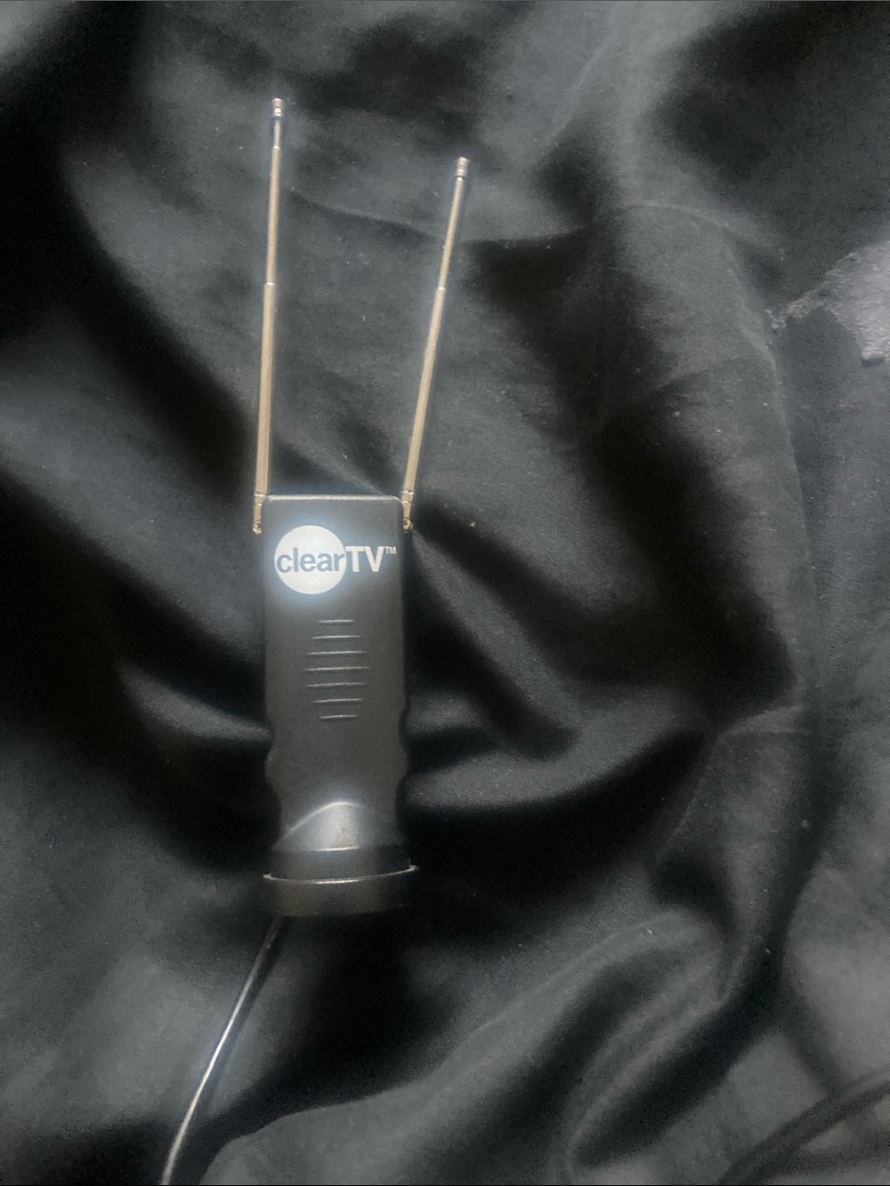 Black Indoor Antenna for Over-the-Air TV Reception